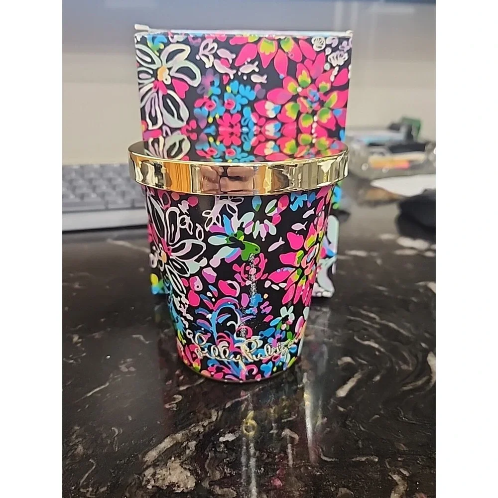 Lilly Pulitzer Bougie Scented Candle 8 oz New‎ GWP Printed Glass Jar